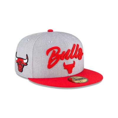 Grey Chicago Bulls Hat - New Era NBA NBA Draft 59FIFTY Fitted Caps USA2340786